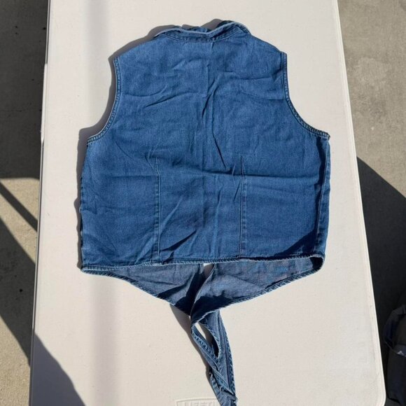Harley-Davidson Denim Tie-Front Vest - Picture 5 of 6